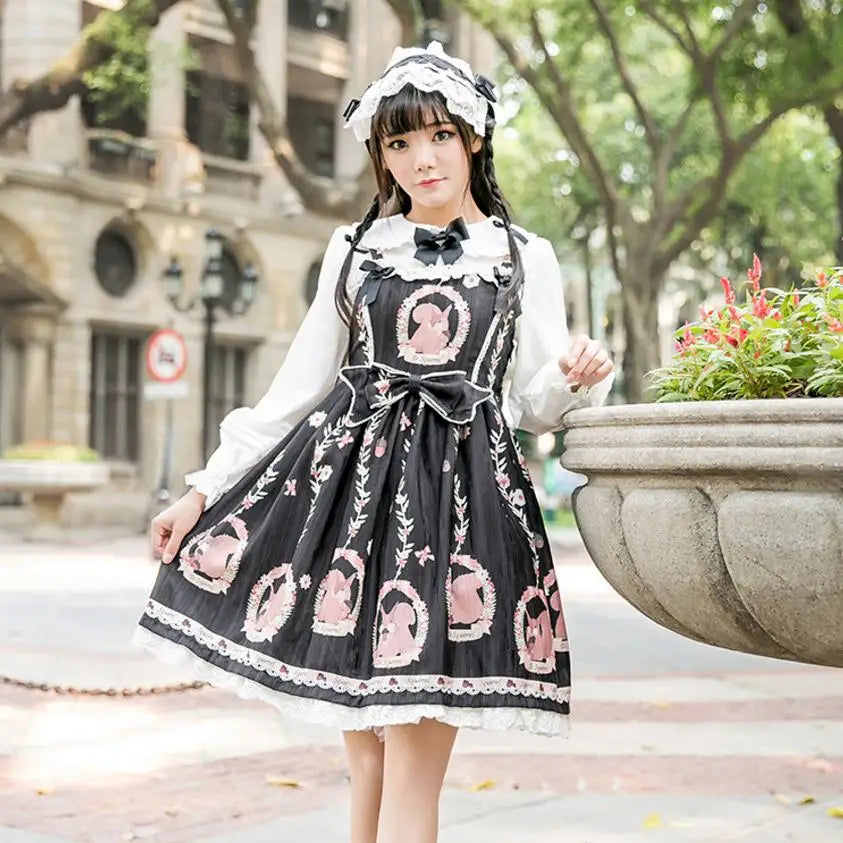 Gorgeous Lolita Dress with Squirrel Cameo in Various Colors and Sleeves - Dress