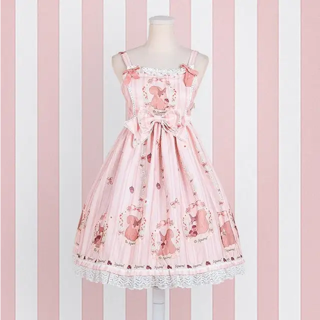 Gorgeous Lolita Dress with Squirrel Cameo in Various Colors and Sleeves - Dress