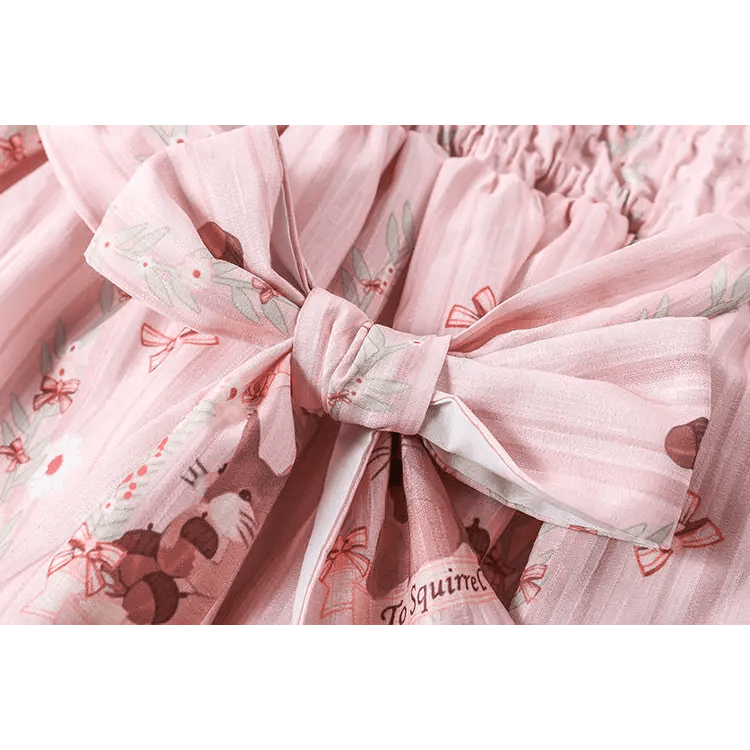 Gorgeous Lolita Dress with Squirrel Cameo in Various Colors and Sleeves - Cosparty