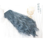 Gothic Blue Long Wavy Lolita Wig with Sweet Fringe and Ombre Color - wig