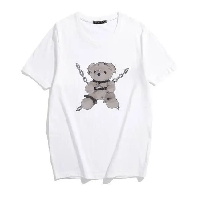 Gothic Chained Bear T-Shirt for Dark - Themed Events - Cosparty