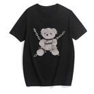 Gothic Chained Bear T-Shirt for Dark-Themed Events - shirt