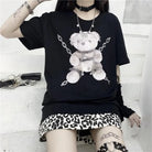 Gothic Chained Bear T-Shirt for Dark - Themed Events - Cosparty