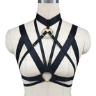 Sexy Spandex Chest Harness Star garter belt vegan leather buckles bondage bdsm romantic fashion accessory