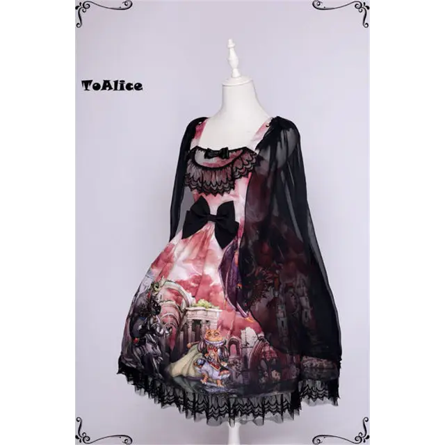 Gothic Lolita Medieval Themed Dress with Dark Victorian Influences - Dress