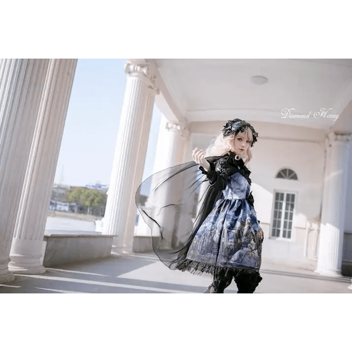 Gothic Lolita Medieval Themed Dress with Dark Victorian Influences - Cosparty