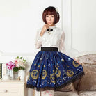 Gothic Lolita Steampunk Skirt with Ruffles and Constellation Print - Cosparty