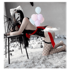 Gothic Sailor Scout Onesie in Black and Red Vegan Leather - Cosparty