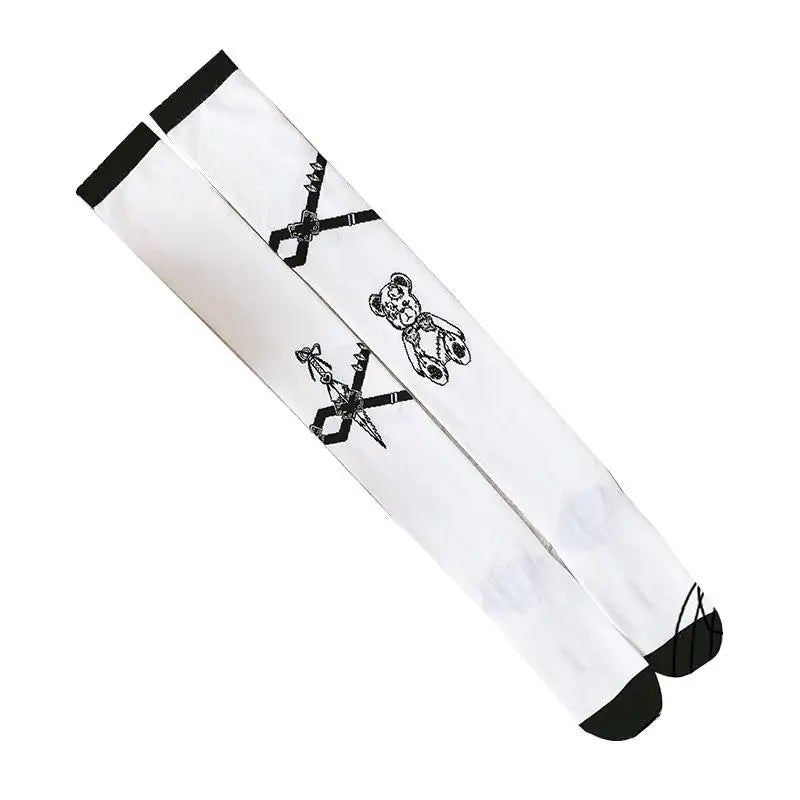 Gothic Teddy Bear Stockings for Kawaii and Littlespace Outfits - Cosparty