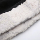 Gothic Winter Dress with White Fur Cuffs and Hemline - Cosparty