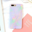 pastel milky marble granite stone iphone cases soft tpu rubber silicone phone case by Cosparty