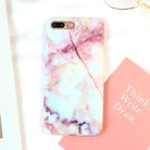 pastel milky marble granite stone iphone cases soft tpu rubber silicone phone case by Cosparty