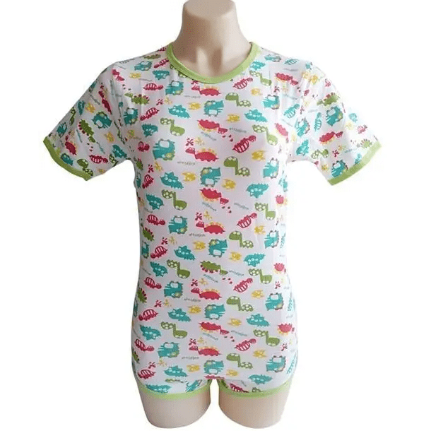 Green Dinosaur Snap Crotch Adult Onesie for Cozy Kawaii Lounging - Cosparty
