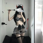 Grey and White Bowknot Lingerie Set for Comfortable Fit - Cosparty