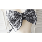 Grey and White Bowknot Lingerie Set for Comfortable Fit - Cosparty