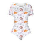 Grey Unisex Adult Onesie with Adorable Animal Print Design - Cosparty