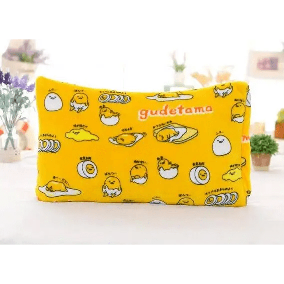 Gudetama Inspired Happy Egg Yolk Fuzzy Throw Blanket - Cosparty