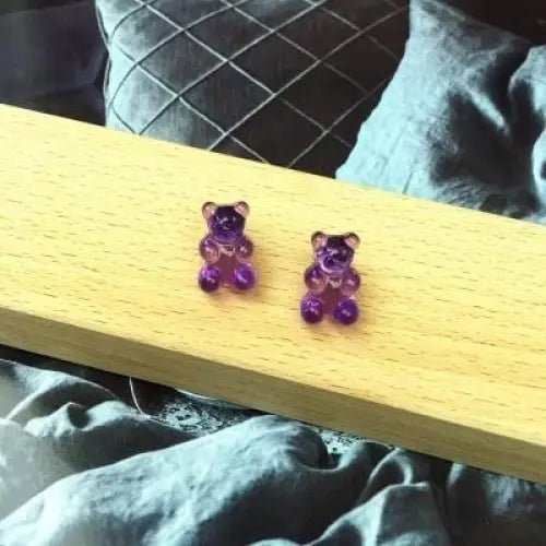 Gummy Bear Resin Earrings in Assorted Delicious Colors - Cosparty