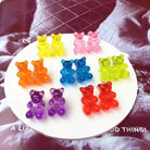 Gummy Bear Resin Earrings in Assorted Delicious Colors - Cosparty
