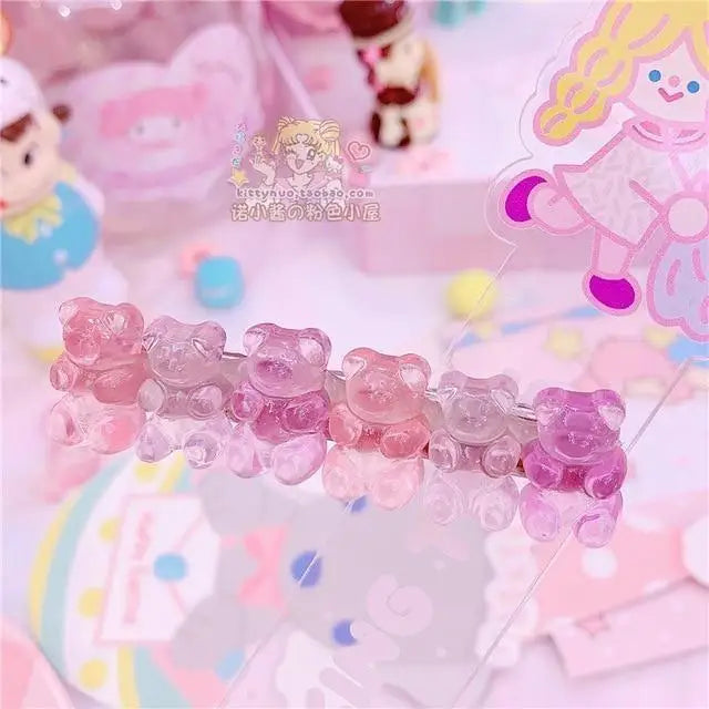 Gummy Bear Hair Clippies - Purple & Pink Assortment - accessories