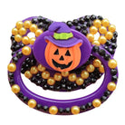 Halloween Deco Pacifiers (8 Styles) - Jack O Lantern Hat - binkie, binkies, binky, creepy, cute