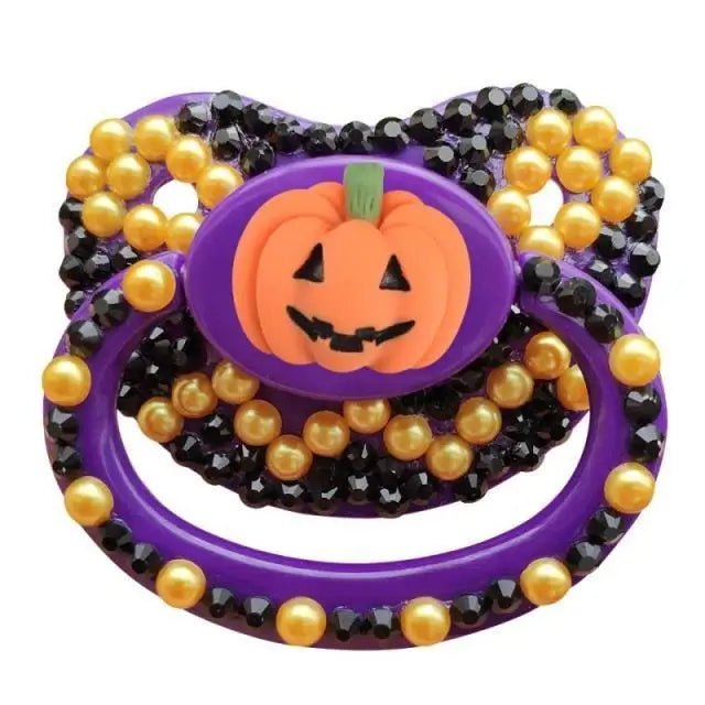 Halloween Adult Pacifier in Black and Purple Silicone - Cosparty