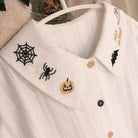 Halloween Inspired Collared Blouse Length 59cm for Year - Round Wear - Cosparty