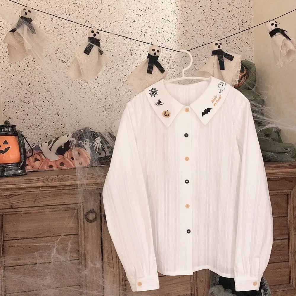 Halloween Blouse - blouse, blouses, button up, up shirt, halloween