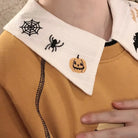 Halloween Inspired Collared Blouse Length 59cm for Year - Round Wear - Cosparty