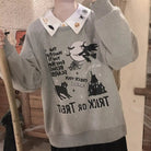 Halloween Inspired Collared Blouse Length 59cm for Year - Round Wear - Cosparty