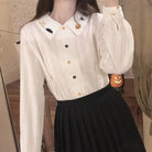 Halloween Inspired Collared Blouse Length 59cm for Year - Round Wear - Cosparty