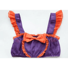 Halloween Inspired Ruffled Maid Lingerie Set in Orange and Purple - Cosparty