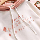 Hand Embroidered Japanese Kitten Hoodie for Kawaii Fashion Lovers - Cosparty