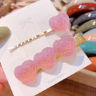 Handcrafted 3D Heart Shaped Sugar Candy Hair Clips - Cosparty