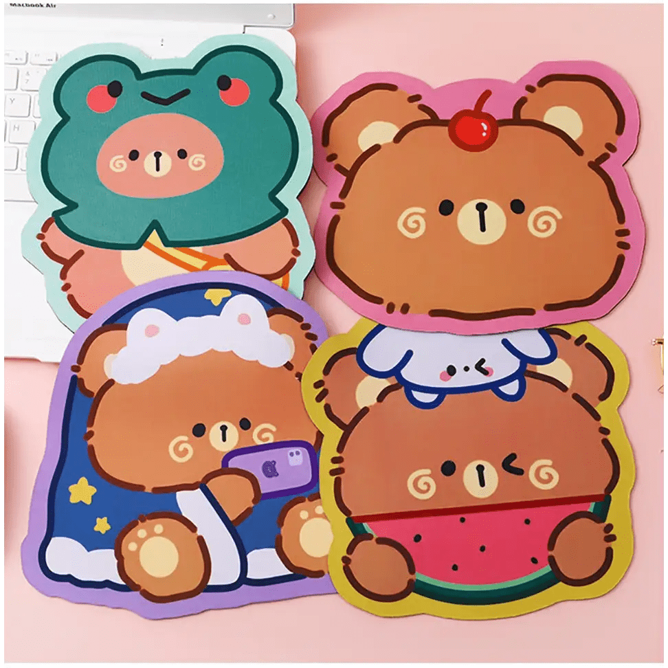 Happy Bear Gaming Kawaii Teddy Bear Mouse Pad 20x20cm - Cosparty