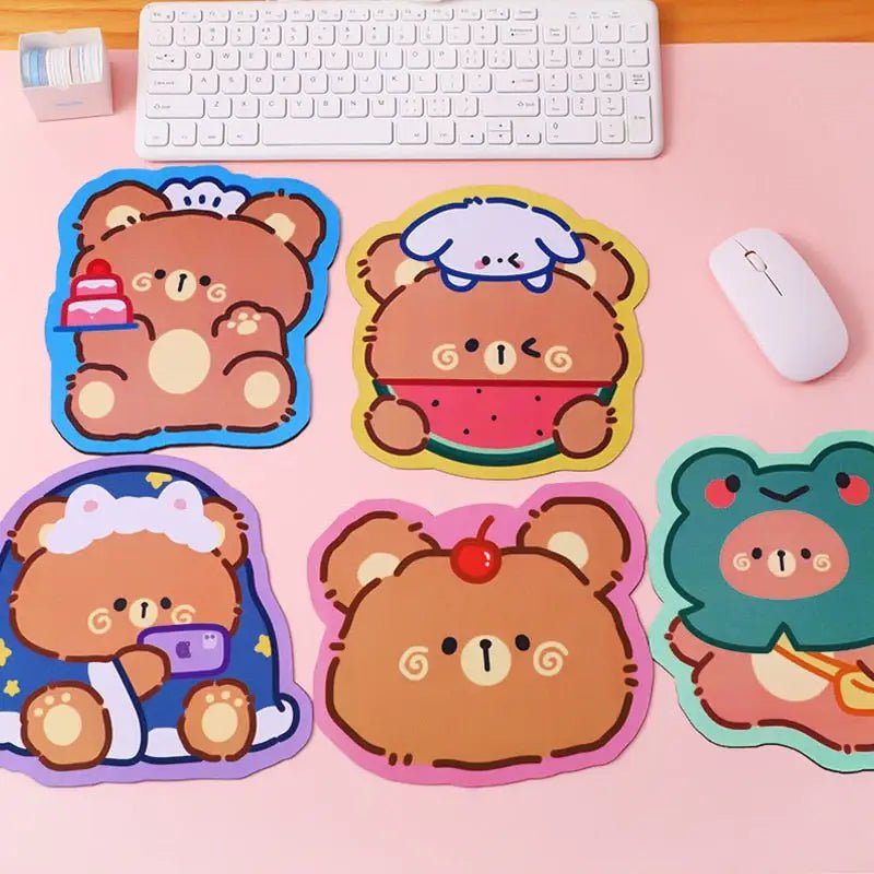 Happy Bear Gaming Kawaii Teddy Bear Mouse Pad 20x20cm - Cosparty