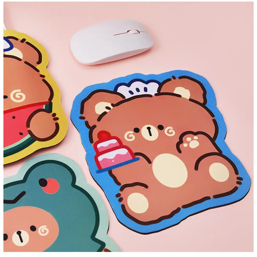 Happy Bear Gaming Kawaii Teddy Bear Mouse Pad 20x20cm - mouse pad