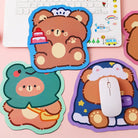 Happy Bear Gaming Kawaii Teddy Bear Mouse Pad 20x20cm - mouse pad