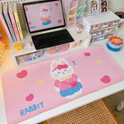 Happy Bear Gaming Mousepads for Adorable Kawaii Gameplay - Pink Rabbit - mouse pad