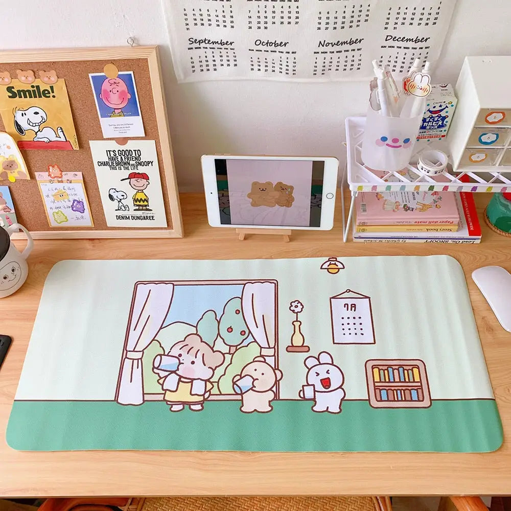 Happy Bear Gaming Mousepads for Adorable Kawaii Gameplay - mouse pad