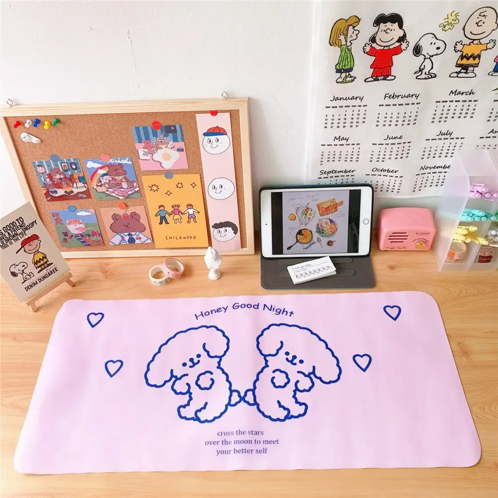 Happy Bear Gaming Mousepads for Adorable Kawaii Gameplay - Goodnight Bears - mouse pad