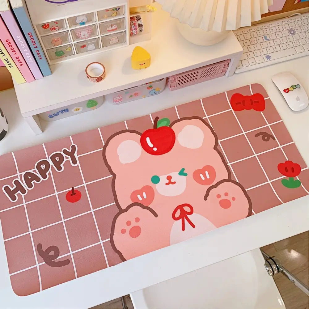 Happy Bear Gaming Mousepads for Adorable Kawaii Gameplay - Happy Bear - mouse pad