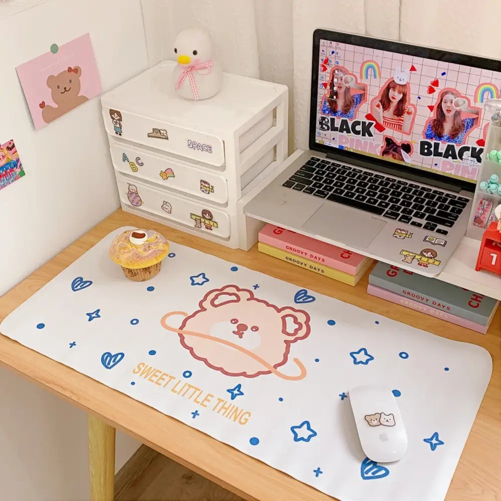 Happy Bear Gaming Mousepads for Adorable Kawaii Gameplay - mouse pad