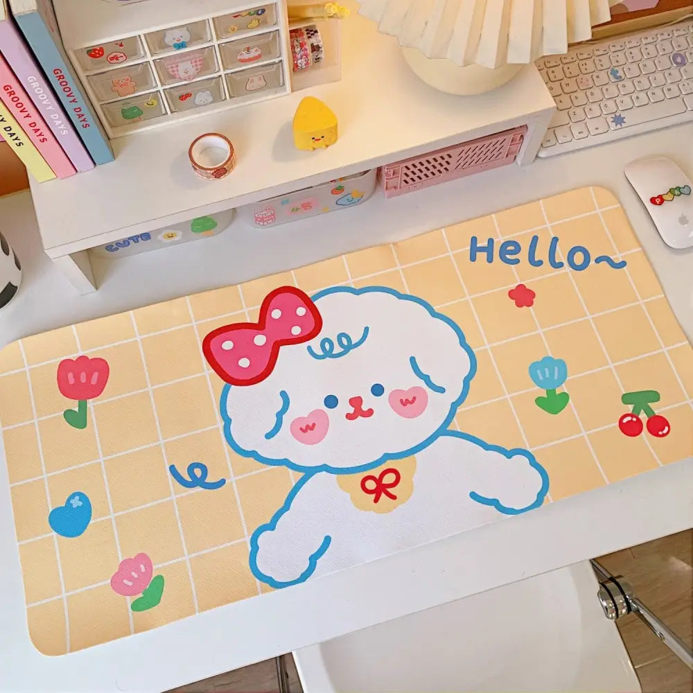 Happy Bear Gaming Mousepads for Adorable Kawaii Gameplay - Hello Sheep - mouse pad