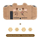 Happy Bear Switch Cover for a Kawaii Nintendo Switch Experience - Switch Skin + Cream Grips - switch skin