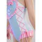 Happy Bunny High Quality Ruffled Adult Onesie Romper and Swimsuit - onesie