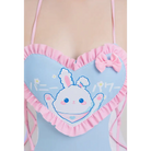 Happy Bunny High Quality Ruffled Adult Onesie Romper and Swimsuit - onesie