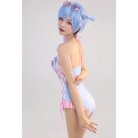 Happy Bunny High Quality Ruffled Adult Onesie Romper and Swimsuit - Cosparty