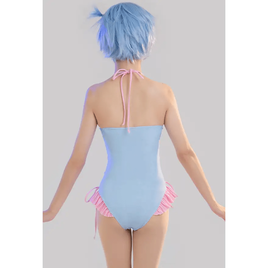 Happy Bunny High Quality Ruffled Adult Onesie Romper and Swimsuit - Cosparty