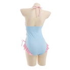 Happy Bunny High Quality Ruffled Adult Onesie Romper and Swimsuit - onesie